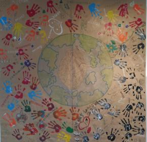 Mural collectiu a la CPU per commemorar el 10 dOctubre, Dia Mundial de la Salut Mental